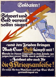 Campagna di raccolta fondi tedesca per il 9° Prestito di Guerra, 1914-18